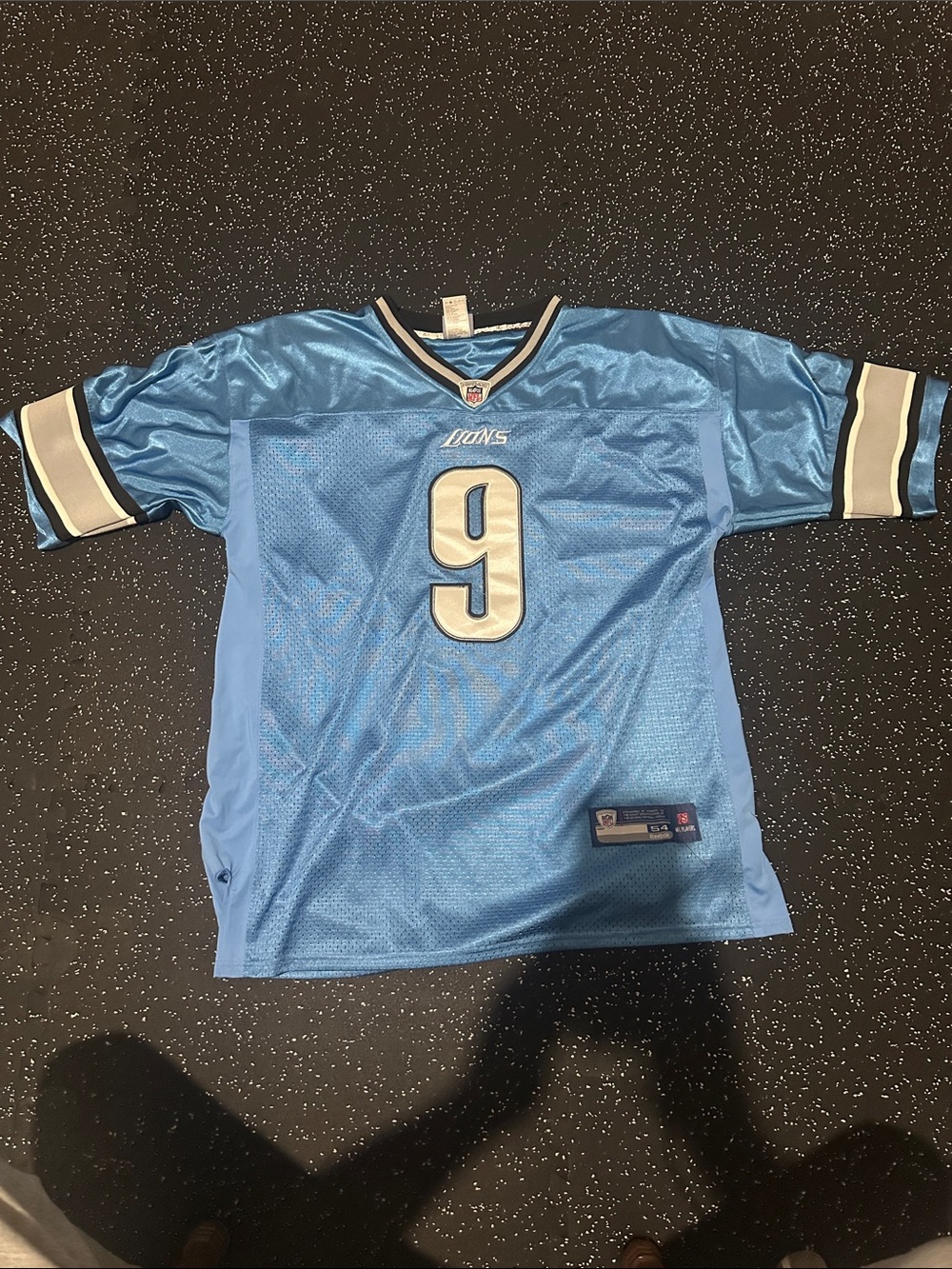 Matthew Stafford #9 - Detroit Lions Jersey -Blue - Size 54- Reebok